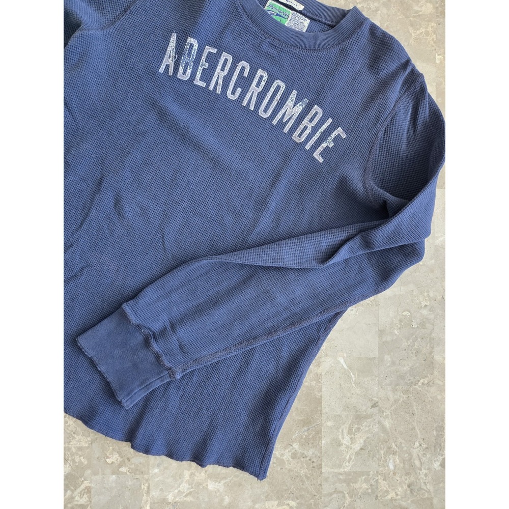 VTG Abercrombie & Fitch 90's/Y2K Distressed Thermal Muscle Shirt Large USA - Picture 4 of 9